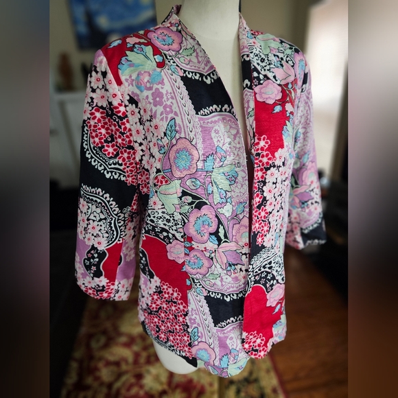 Norm Thompson Jackets & Blazers - Norm Thompson Floral Boho Jacket Large